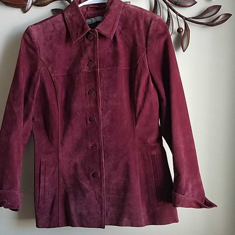Raspberry Suede Jacket - image 5